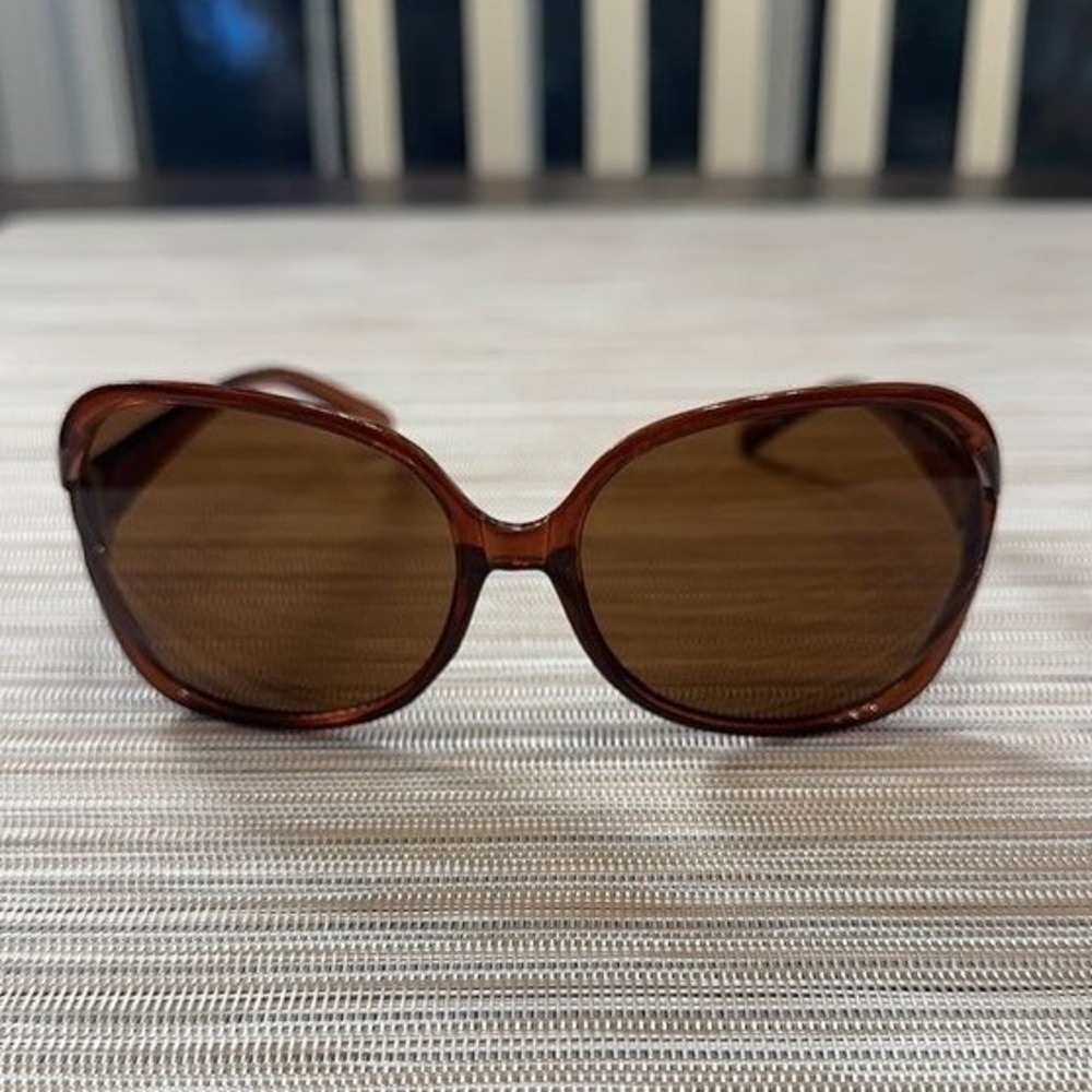 Womens Oversized Square Sunglasses Brown Translucent Retro Frames Brown Lens